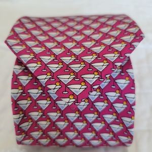 Tailorbyrd Collection Pink Martini 100% Silk Tie Like New RARE